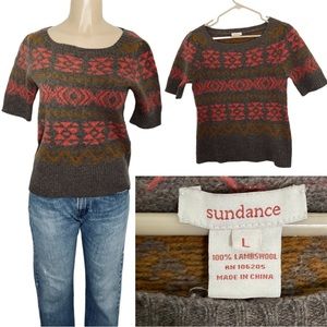 Sundance short sleeve lambs wool sweater